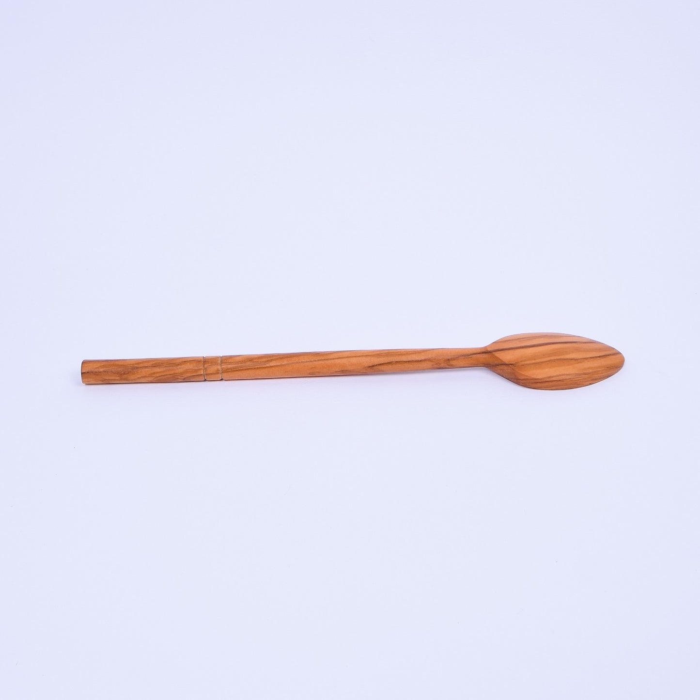 Olive Wood Round Handle Spoon 11.81" Long - Wooden Multipurpose Spoon Handmade