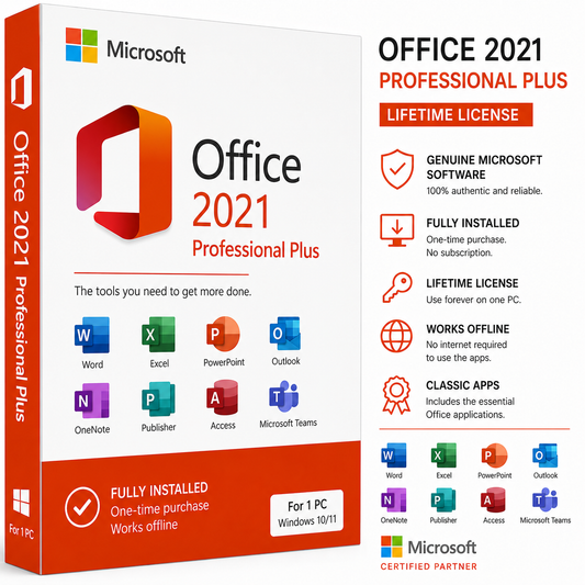 Microsoft Office 2021 Professional Plus License Key – Instant Digital Delivery