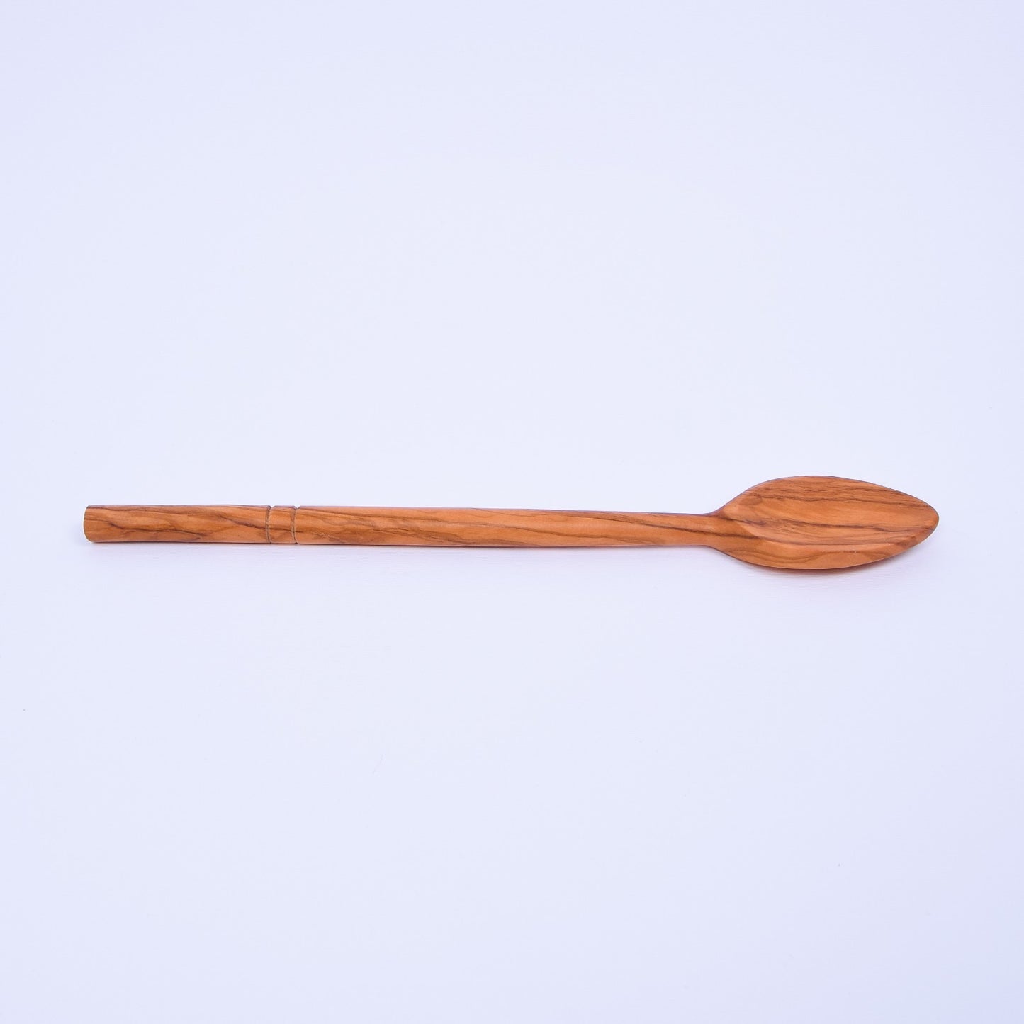 Olive Wood Round Handle Spoon 11.81" Long - Wooden Multipurpose Spoon Handmade