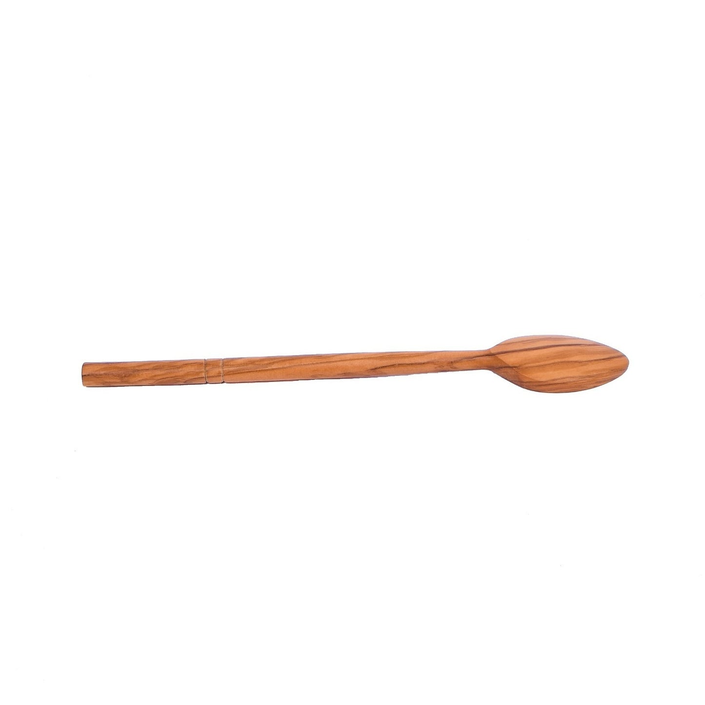 Olive Wood Round Handle Spoon 11.81" Long - Wooden Multipurpose Spoon Handmade